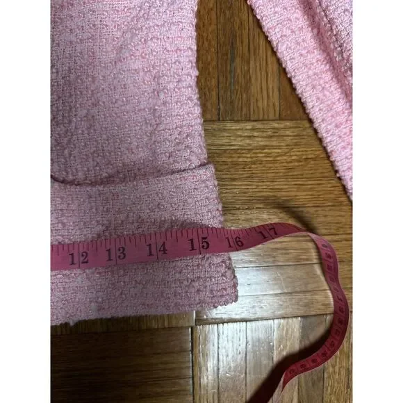Chanel Vintage‎ 2004 Cruise 'COCO' Baby Pink Cotton Boucle Blazer Jacket 38